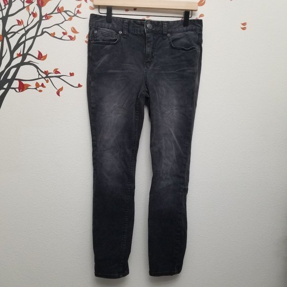 Free People Black High Rise Ankle Skinny Distress sz 28 - Picture 2 of 11